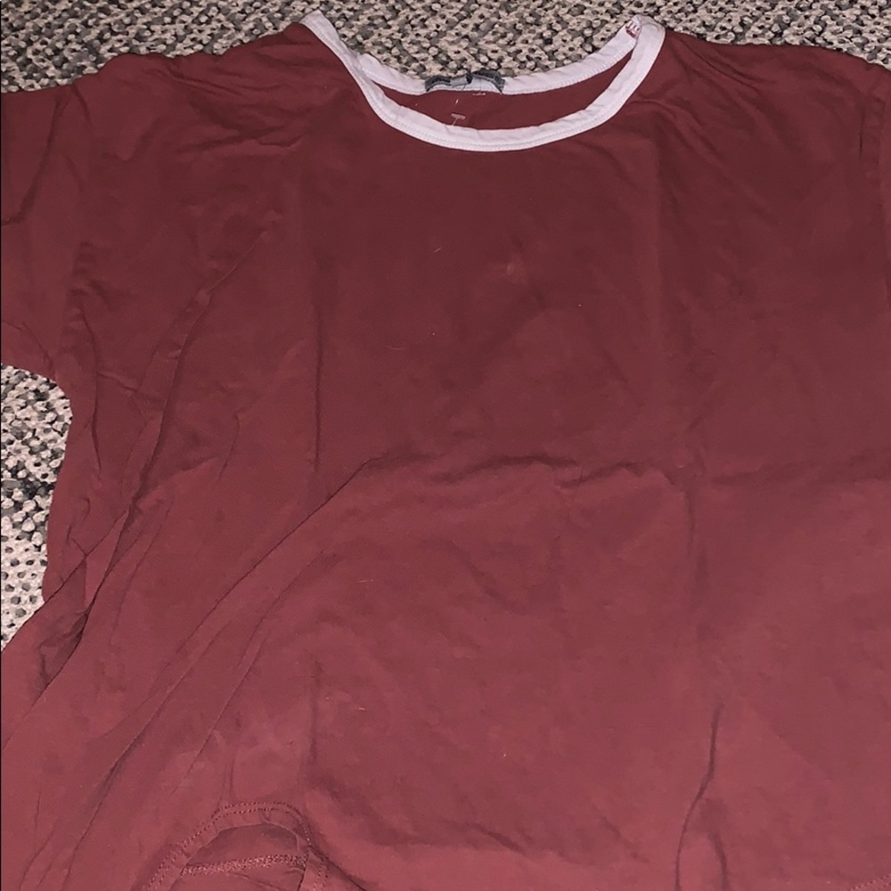 Burgundy crop top